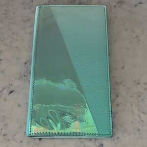Tiffany Blue Iridescent Leather Travel Wallet